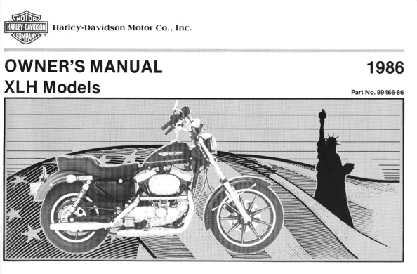 1986 XLH - XLS-1000 Owner's Manual