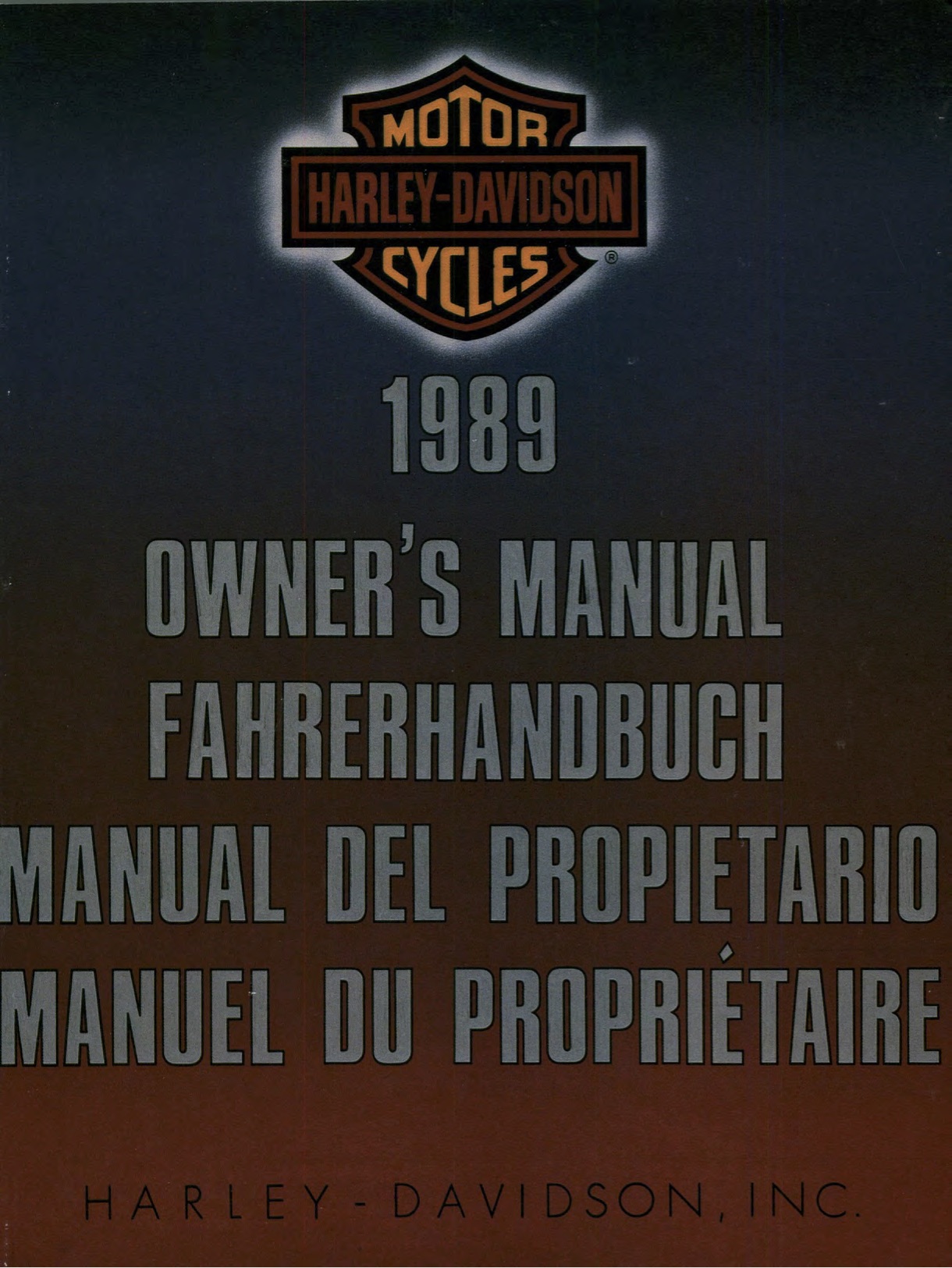 1989 Owner's Manual (Eg-Fr-Gr-Sp)