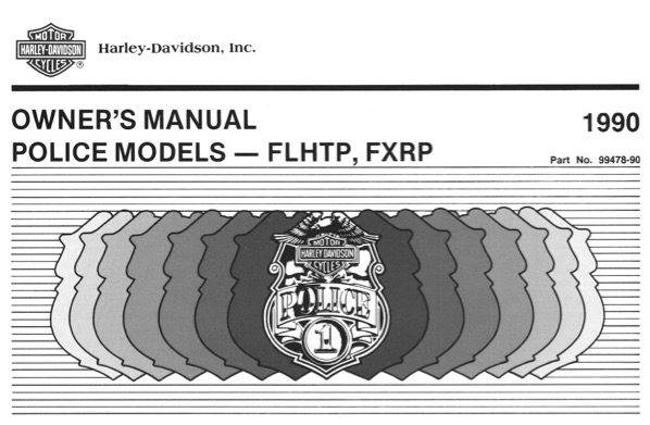 1990 FXRP_FLHTP Models Owner's Manual
