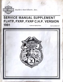 1991 Service Manual Supplement FLHTP, FXRP, FXRP C.H.P. Version 1991