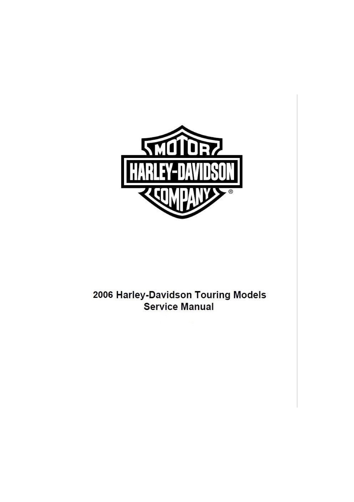 2006 Harley Davidson Touring Service Repair Manual