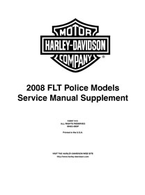 2008 FLT Police Model Service Manual Supplement